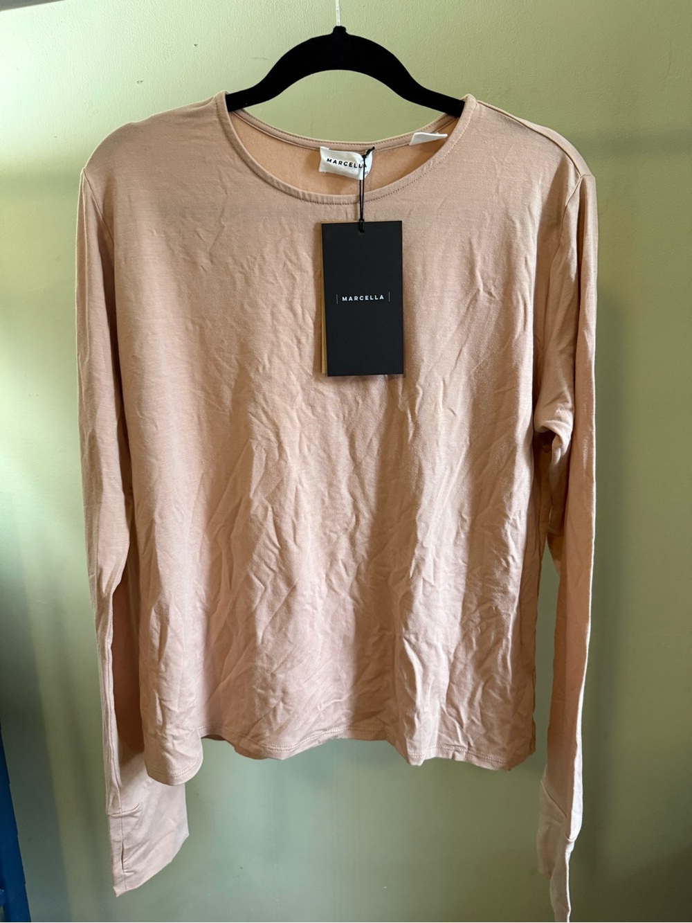 MARELLA Nude Blush Crew Neck Long Sleeve Top